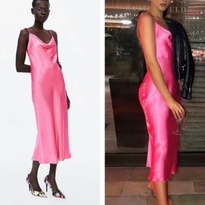 Zara- Pink Slip Dress